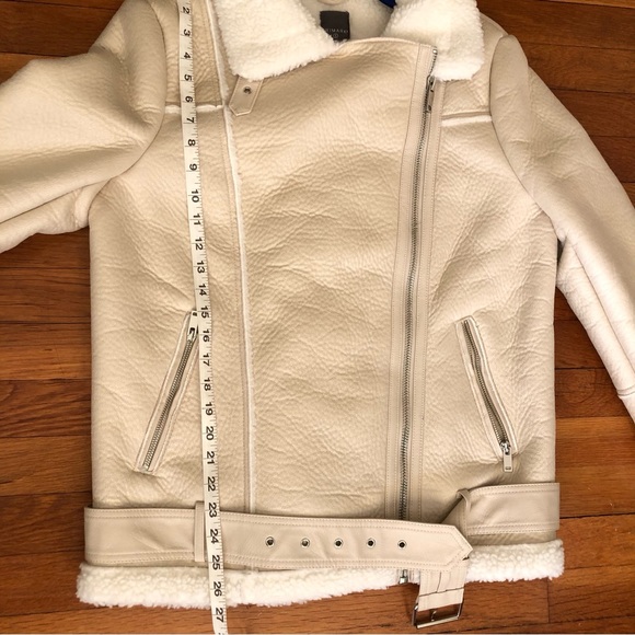 Primark Faux Leather Sherling Jacket/Coat Size Small - Picture 8 of 16